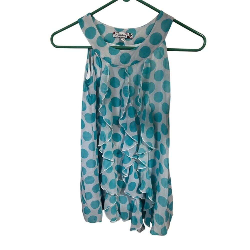 Speechless Women's Size 7 Vintage Style Polka Dot blouse